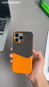 HOWESION Premium Leather Magnetic Shockproof Phone Case For iPhone 16 Pro Max /15 14 13 12 Pro Max / iPhone 16 15 Plus Built in Card Slot Protective Case