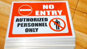 Please Count your Change Laminared Signage