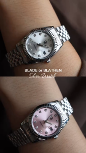 HB Jewelry BLADE Silver Womens Fashion Quartz Thin Strap Watch Elegant Minimalist Ladies Wrist Watch Water Resistant Battery Operated Non Tarnish Hypoallergenic Watch