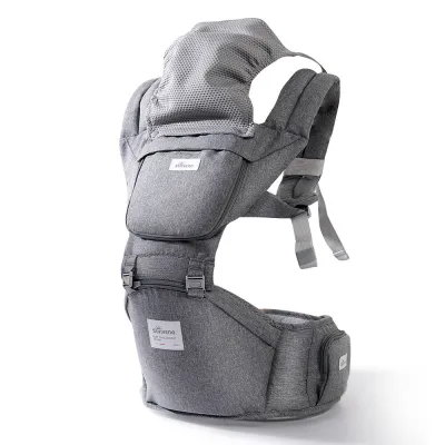 Sunveno เหมาะกับการทำงานเป้อุ้มเด็กทารกเด็ก Hipseat ผู้ให้บริการ ด้านหน้าหันตามหลักสรีรศาสตร์จิงโจ้ สลิงทารกห่อสำหรับทารกเดิน