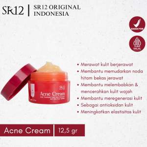 Acne Cream SR12 Penghilang Jerawat - Acne Night Cream Perawatan Kulit Wajah Berjerawat