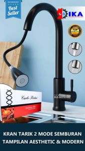 Kran Angsa Tarik FIORENTINO Stainless Steel 304 Keran Cuci Piring Tanam Sink Hitam SS SUS Hot Cold Panas Dingin Mixer Kran Angsa Tarik Fiorentino SUS304 Stainless Steel Keran Cuci Piring Tanam Sink Hitam Hot Cold Panas Dingin Mixer PREMIUM