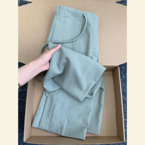 SHANGSHA | Summer Thin High-waist Slim-fit Versatile Loose Drapey Blue Pants