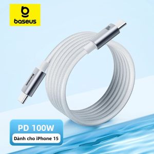 Baseus 100W USB C Để Loại C Cáp Cho iPhone 15 Cộng Với Pro Max Pd Nhanh Chóng Sạc Sạc Cáp Dữ Liệu Dây Cho Macbook Xiaomi Samsung