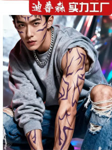 Anime Hunter Magic Girl Team Cosplay Demon Boy Group Tattoo Body Stripe Stickers Laser Cut Purple Full Body Tattoo Decals