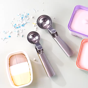 Stainless Steel Ice Cream Scoooper Cookie Dough Transper Scoop Kitchen Essentials/Stainless Steel Ice Cream Scoooper Big Heavy Duty Cookie Dough Transper Scoop Kitchen Essentials