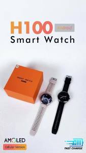H100 Android Smart Watch 4G/5G Network SIM Card AMOLED 480*480 Large Screen 190° Rotating Camera APP Download Smartwatch Men