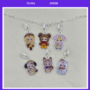FLORA 0333M - [Có bán lẻ] Dây chuyền bạc ta hình Baby Three dành cho bé gái
