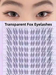 Natural Looking Fox Series Eyelashes Female Version D Curl Flying Style Lengthened Eyelashes New 2025 Popular Household Personal Care Tools
