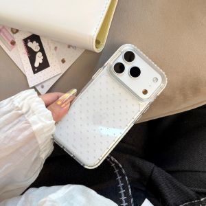 Ins Korea Colorful Polka Dot Pattern Crystal Clear Phone Case For iPhone 17 16 15 Pro Max 17 16 Pro 14 13 Circular Point Cover