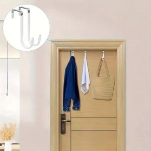 Metal rubber door hook heavy-duty storage hook cabinet essentials living room bathroom bedroom hanging rack door hook ho
