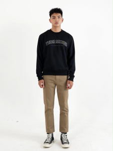 3Second Jaket Pria Crewneck Sweatshirt Regular Fit Fleece Threescnd Curved OL-C070425