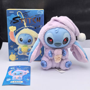 HOT Stitch Eat Something Before Sleep Series Blind Box Plush Vinyl Toys Cute Doll Labub V3 Mystery Box Bag Pendant Decor Gift