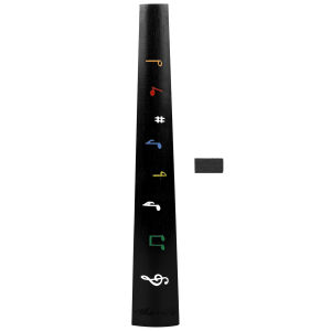 IRIN | 4/4 Violin Ebony Fingerboard with Music Notes Decal – Type A Solid Ebony Wood Smooth Tuning Fingerboard for Full Size Violin