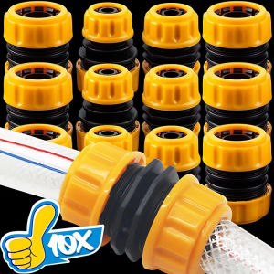 Dizoey 10PCS Quick Water Pipe Connector Double Joint Hose Coupling Adapter Repair Damaged Hose Garden Pipe Joint Extender Accessories