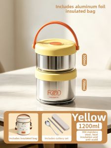YOULUNMEI | Insulated Portable Bento Box Double-layered