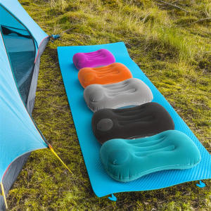 1pc Portable Neck Rest Press to Inflate Compact Air Pillow for Beach Office Home TravelCamping Pillow Inflatable Travel Pillow