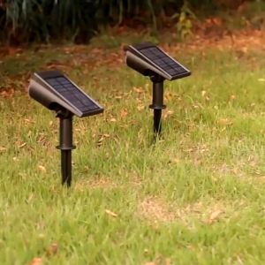2LED solar lawn light landscape spotlight garden tree light bright and warm/white/multi color lighting color adjustable aisle.