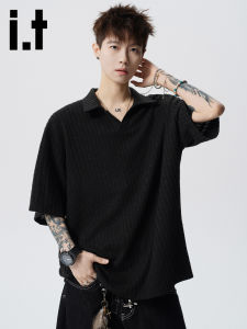 izzue | Áo Polo Vintage Cổ Ngắn Chất Liệu Nhẹ Phong Cách Casua