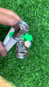 Dây cấp vòi nước 40cm KAG-DCN41 nhựa trắng tán thau dây dẫn nước 400mm có tai vặn chịu áp dễ lắp đặt