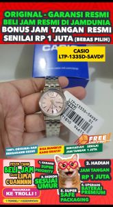 CASIO ORIGINAL - CASIO LTP-1335D-5AVDF - Analog Enticer - NEW - WOMEN - Stainless - Silver Pink - Jam dunia JD19ST