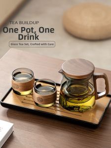 YIHUTEA | High Temperature Resistant Glass Teapot Set for Personal Office Use