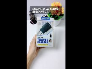 WELLCOMM ELEGANT 2.1A Adaptor Charger Casan Welcom Cable Micro