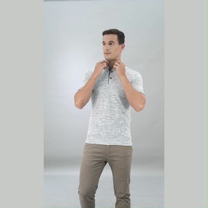 LGS - Kaos Casual Pria - Kaos Kerah Wangky - Kaos Polo Pria - Lengan Pendek - Polos Basic - Putih - Slim Fit - JWS.324.E3163F.01.C