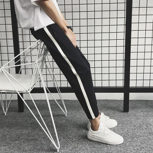 American Style Loose Fit Straight Leg Workwear Trousers Mens Casual Pure Color White Dad Suit Pants Trendy Youthful Style