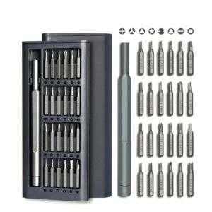 Obeng Set 24 in 1 Magnet: Obeng Screwdriver Kit Hardware Tools Obeng Reparasi Elektronik HP Laptop dan Jam Tangan Premium Magnetic Bits