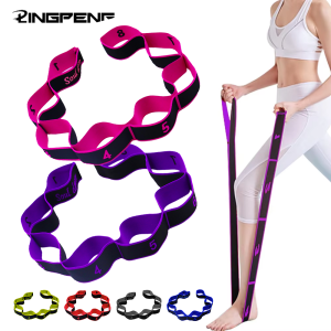 8 Section Style Dance Yoga Stretching Belt Pilates Fitness Tension Digital Elasticity Latin Elastic Stretch Resistance Band