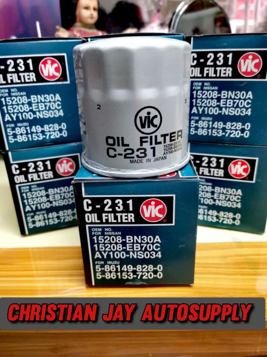 VIC Oil Filter C231 Applicable to Nissan NV350, YD25, Navara Lazada PH