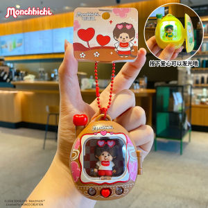 Monchhichi Led Light Up Keychain Cute Retro Y2K Bag Charm Tamagotchi Style Glowing Pendant Anime Gift For Teen Girls Backpacks