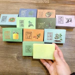 Xà Bông Sinh Dược Xà Phòng Handmade Thảo Dược Soap 100% Tự Nhiên Natural Mướp Đắng Mật Ong Than Tre Bạc Hà Làm Sạch Da Và Dưỡng Da 100g