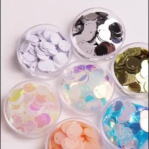 ⚑30mmTransparent Flat Round Loose Sequins Paillettes Sewing Wedding Craft Women Garments Accessories
