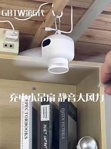 Quạt Trần Mini Di Động Có Thể Sạc Lại Bằng USB Với Điều Khiển Từ Xa Không Dây Luồng Gió Mạnh Tuổi Thọ Pin Dài Cho Quạt Treo Ngoài Trời Cắm Trại