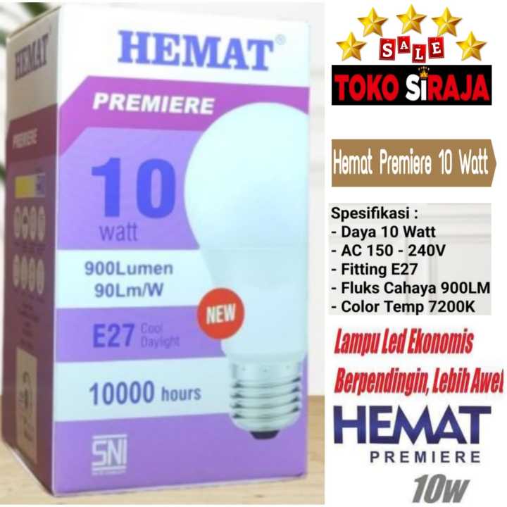 LAMPU BOHLAM 10 WATT HEMAT PREMIRE / BOHLAM LAMPU LED PUTIH HEMAT 10 W
