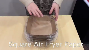 100pcs Air Fryer Disposable Paper Liner Air Fryer Parchment Paper- Persegi/Bulat