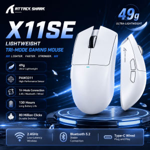 ATTACK SHARK X11 Lightweight Wireless Gaming Mouse | RGB Backlight & Charging Up to 22K DPI PAW3311 Optical Sensor Switches