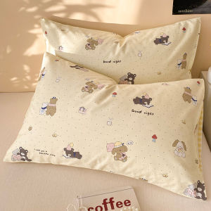 Kiss Dear | Simple Cartoon New Style Cotton Pillowcases Pair 48x74cm