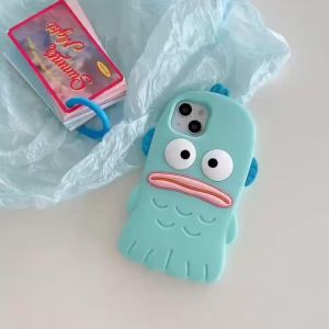 Sanrio | 3D Cartoon Hangyodon Phone Case For iPhone 17 16 15 14 13 12 11 Pro Max 16 17 Pro 6 7 8 Plus XS XR SE Shockproof Silicone Cover