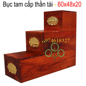 Bục tam cấp bậc thang đế hộp hoa sen cỡ 16182022cm