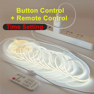 Angelila 5V USB COB đèn Dải LED với nút công tắc và điều khiển từ xa dễ dàng cho cài đặt thời gian và thay đổi chế độ và độ sáng được sử dụng rộng rãi như giường chiếu sáng và tự làm đèn trang trí (9 màu sắc cho bạn lựa chọn)