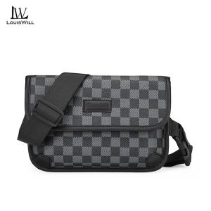 LouisWill Mens Chest Bag Fashion Waist Bag Business Shoulder Bag Cross Body Bag Lightweight Waterproof Casual Bag Money Phone Waist Fanny Pack Jogging Belt Fanny Pack for Workouts Sports Outdoor