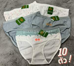 กางเกงในผู้หญิง 10 ตัว 115 บาท 1แพ็ดมี 5 แบบผ้านิ่ม ใส่สบาย L *ตัวสินค้าป้ายจะติดXL นะครับ