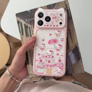 Sanrio | Ốp Điện Thoại Hoạt Hình Dễ Thương Hello Kitty Thiết Kế Y2K Dành Cho iPhone 17 Pro Max 16 Pro Max 15 Pro Max Tương Thích Với Các Mẫu iPhone 17 16 15 Vỏ Nhựa Chống Xước
