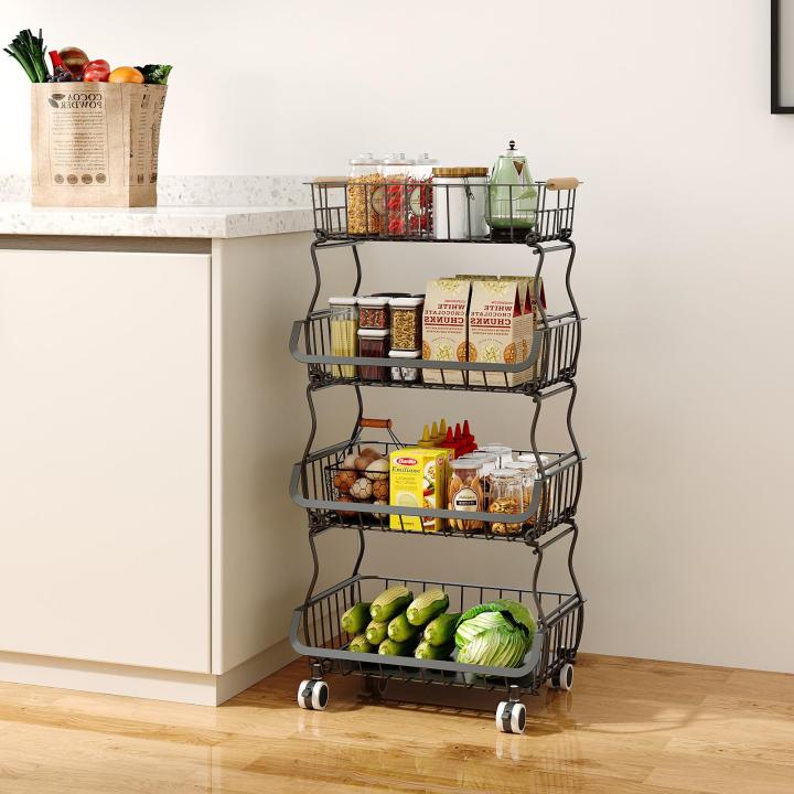 Multi-layer Floor-standing Vegetable and Fruit Storage Rack | Lazada ...