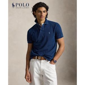 Polo Ralph Lauren Men Custom Slim Fit Indigo Mesh Short Sleeve Polo Shirt