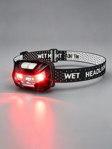 Use 3*AAA Battery Powerfull Headlamp Rechargeable Headlight Red Light Flashlight Camping Torch Light With USB Flash Lamp Lantern