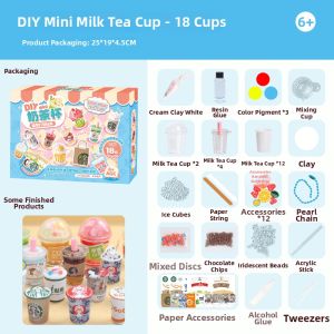 FUMENGLAN | DIY Creative Miniature Toy Milk Tea Cup Kit